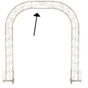 ARCH, BRASS EXTENSION 18"