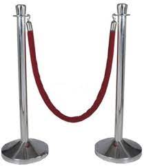 AISLE STANCHION CHROME (FOR RED ROPES)