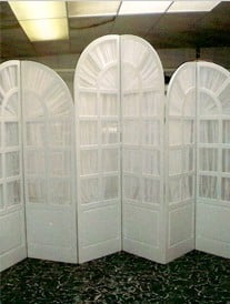 BACKDROP, WOOD/ FABRIC 8'x42"