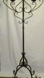 CANDLEABRA, BLACK 5 STEM FLAT