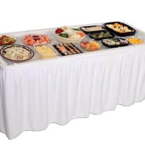 CHILLIN' TABLE SKIRTING, WHITE