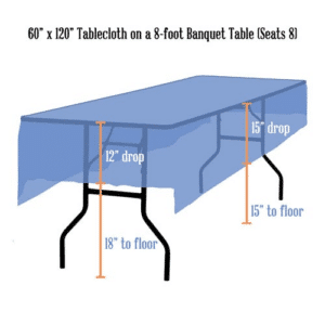 LINEN, 60"x120" BANQUET (FOR IN STOCK COLORS)