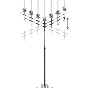 CANDLEABRA, 7 STEM CHROME