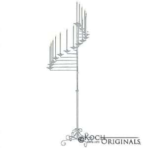 CANDLEABRA, SPIRAL CHROME