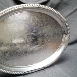 TRAY, SILVER OVAL